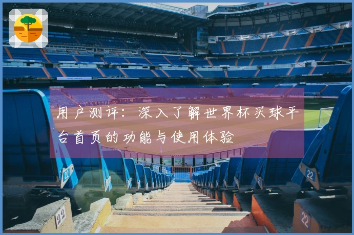 用户测评：深入了解世界杯买球平台首页的功能与使用体验
